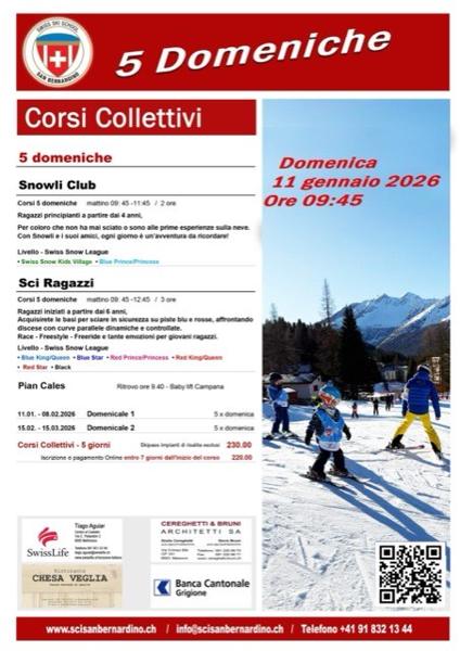 Volantino corsi domenicali