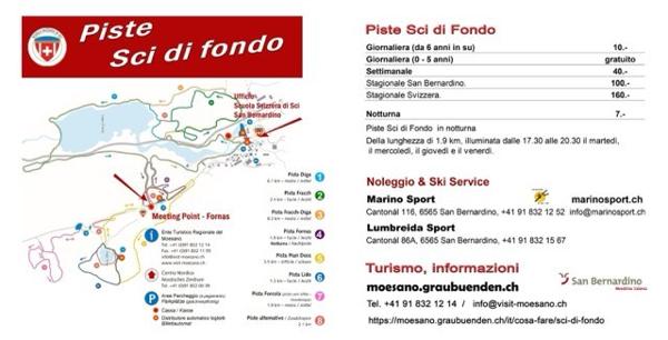 Cartina piste sci di fondo